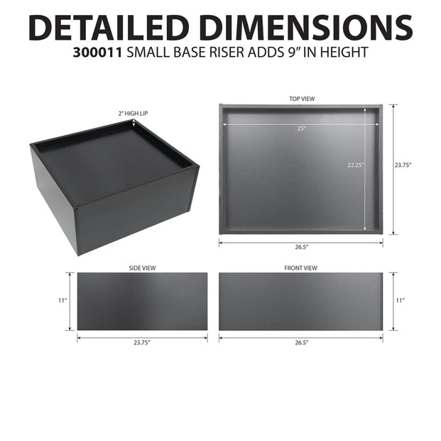 Detailed Dimensions Small Base Riser 