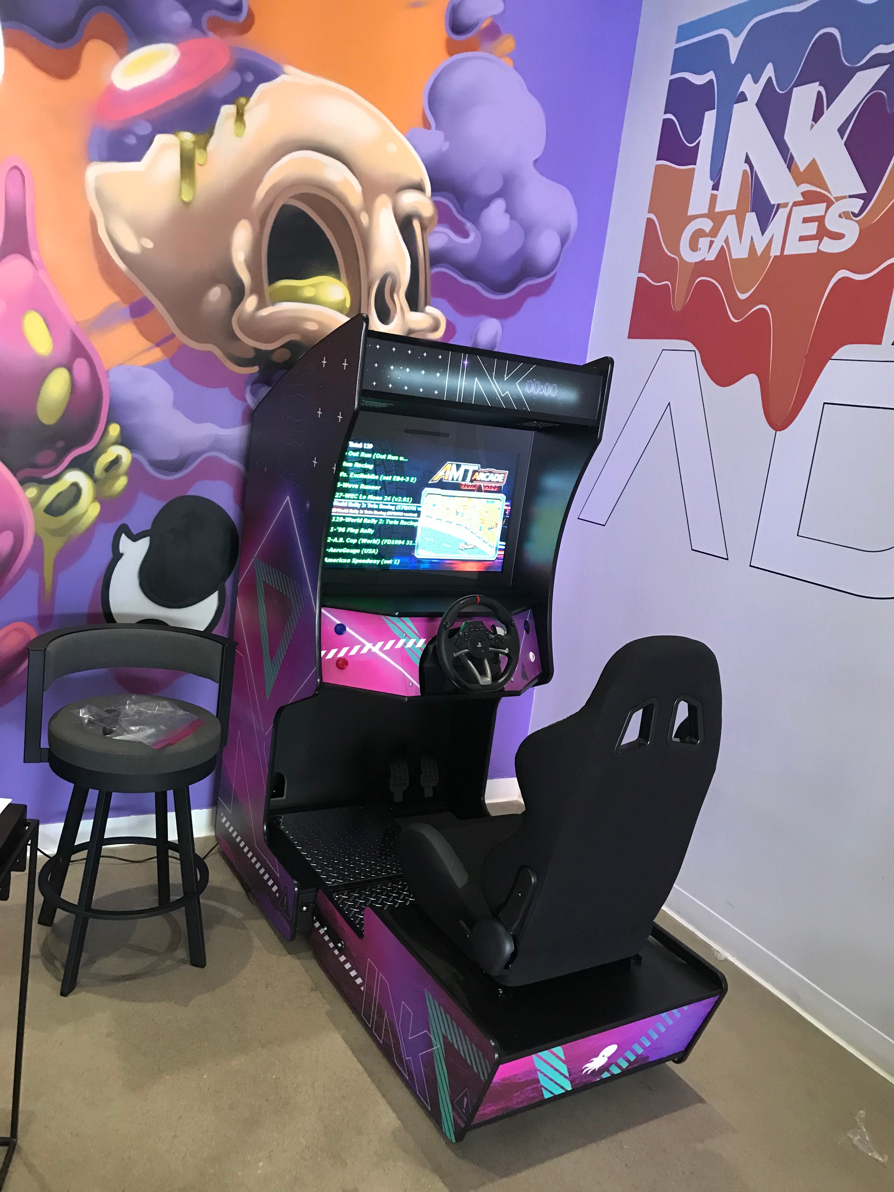 Racing Arcade Machine In An 